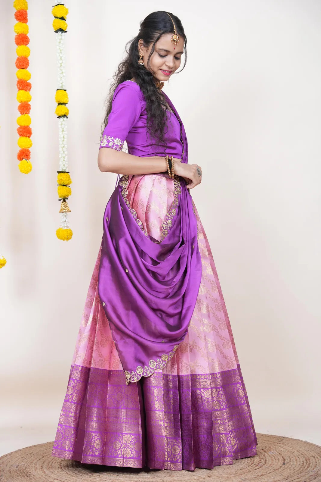 South Indian Festival Traditional Half Saree Rithvika