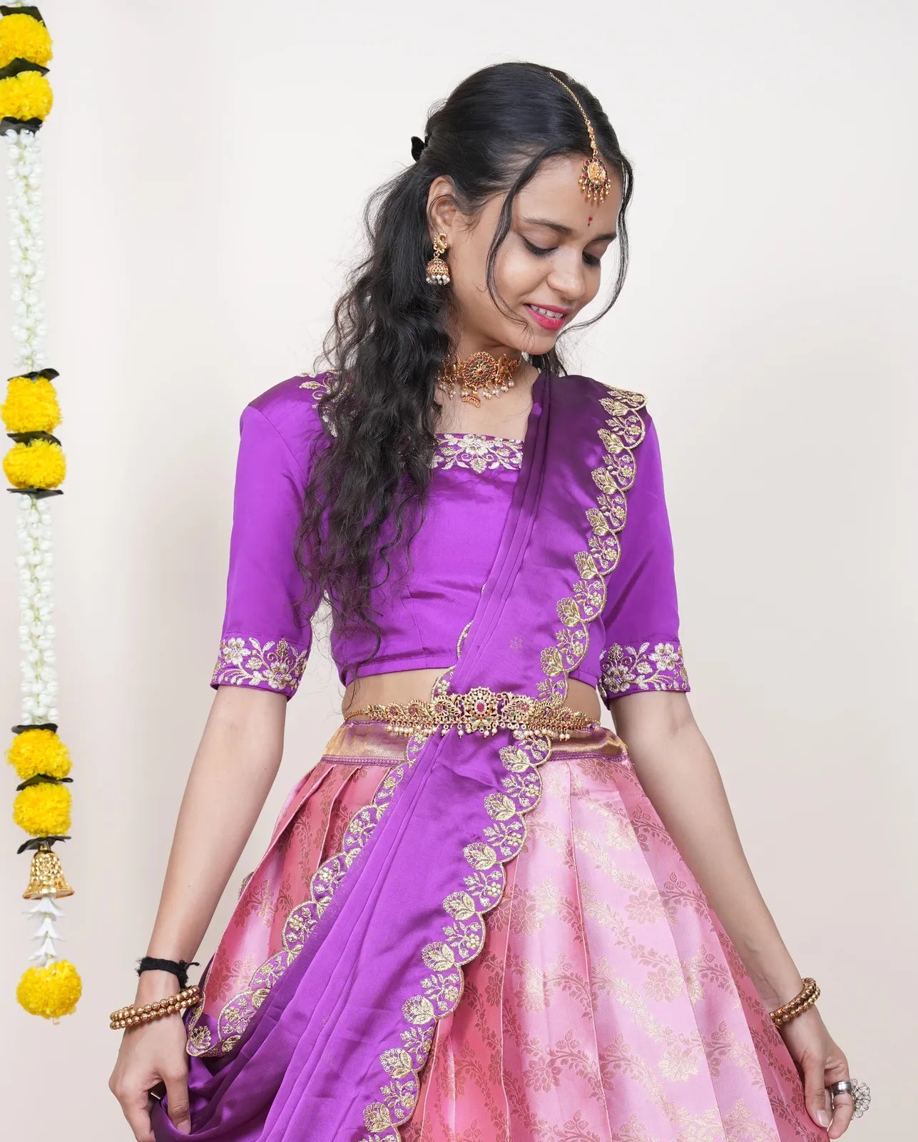 South Indian Festival Traditional Half Saree Rithvika