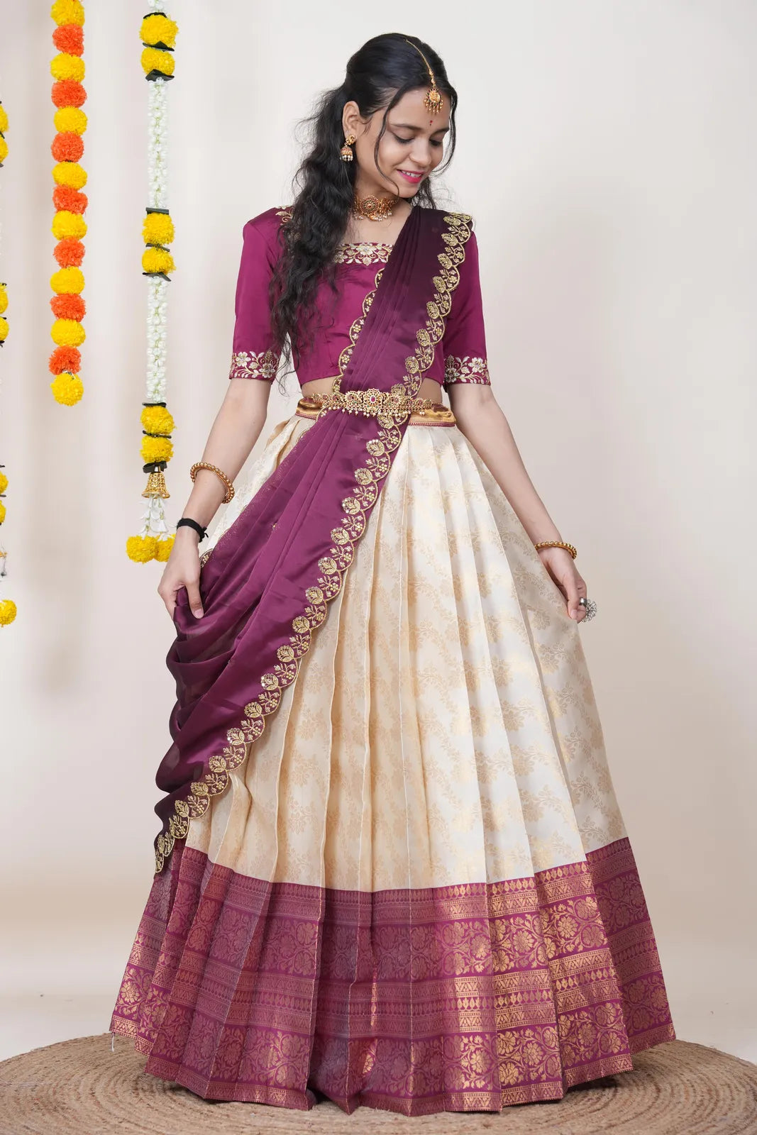 South Indian Festival Traditional Half Saree Rithvika