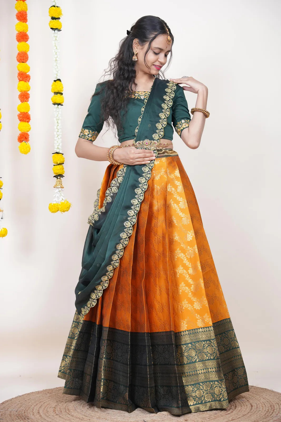 South Indian Festival Traditional Half Saree Rithvika