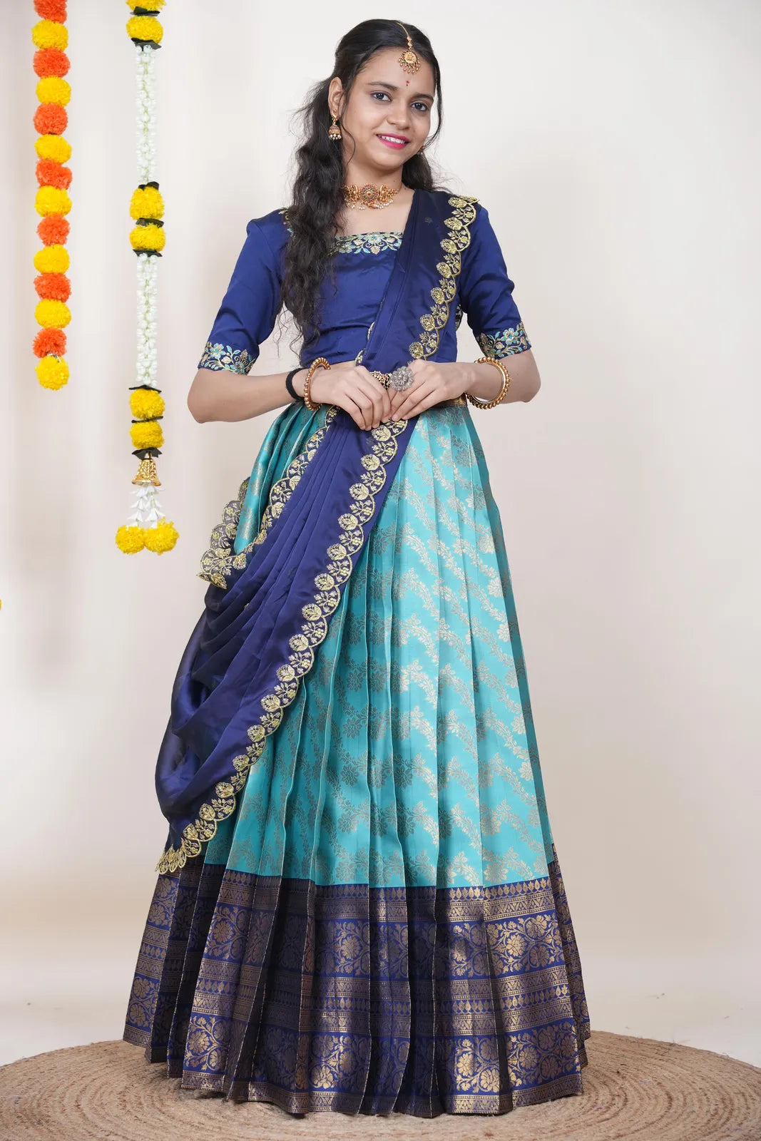 South Indian Festival Traditional Half Saree Rithvika