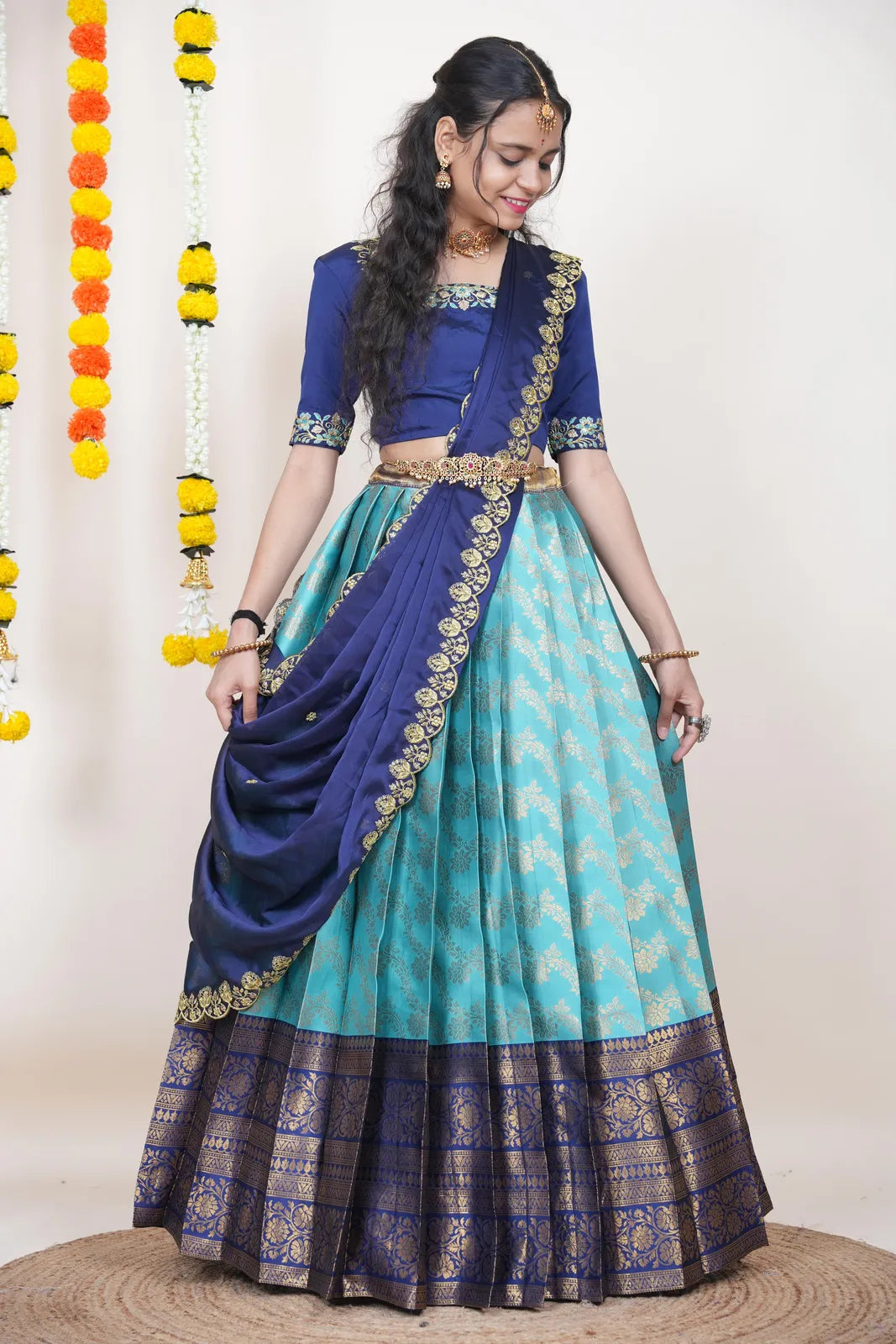 South Indian Festival Traditional Half Saree Rithvika