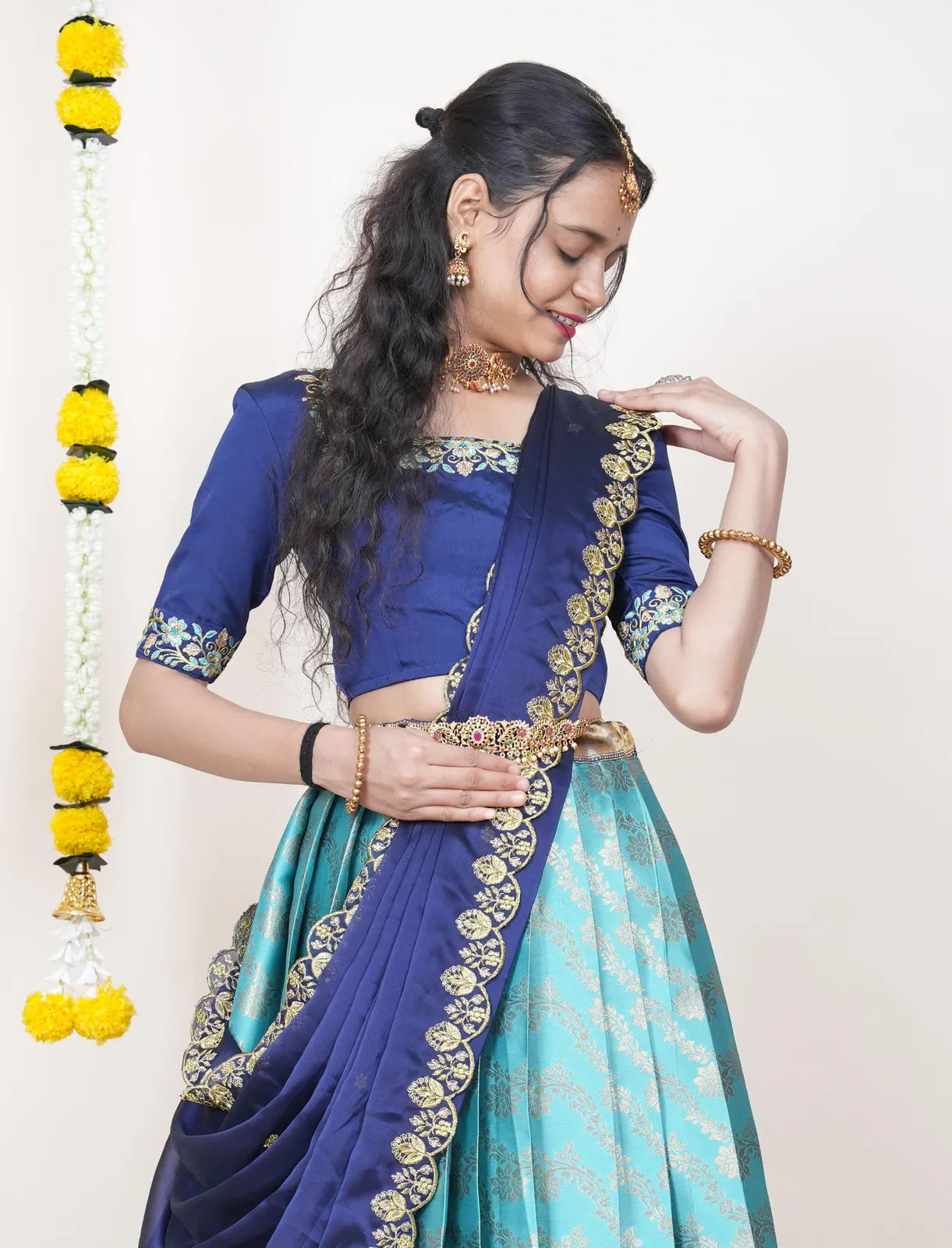 South Indian Festival Traditional Half Saree Rithvika