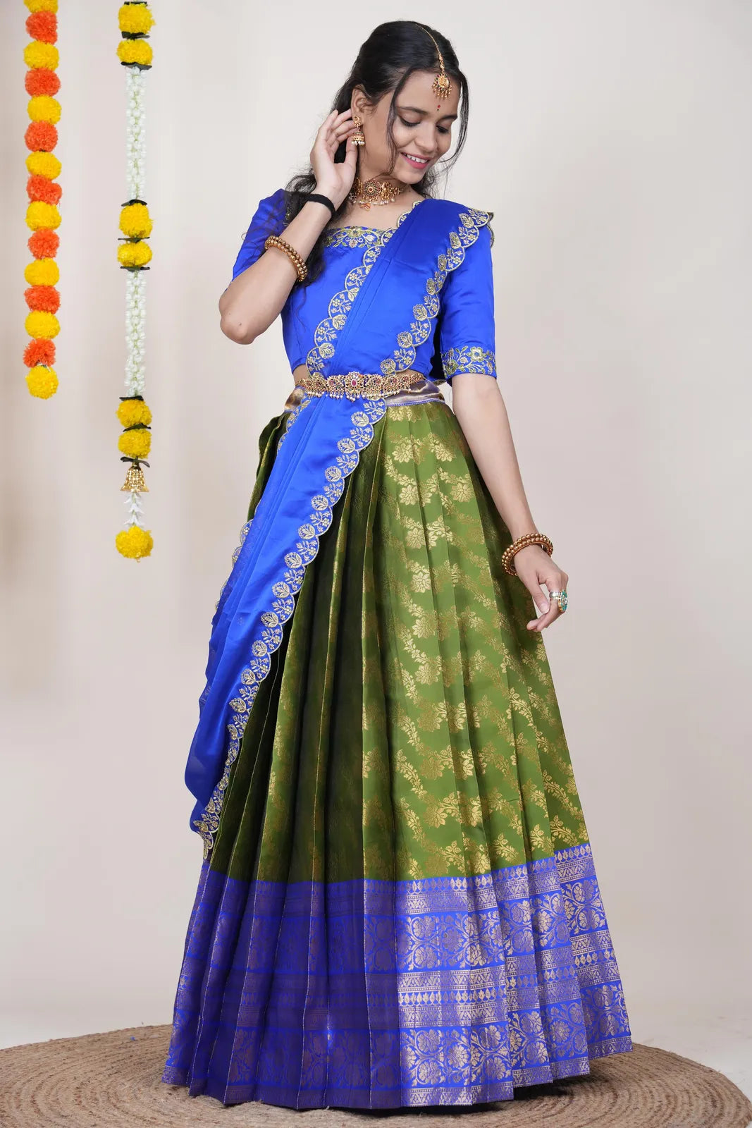 South Indian Festival Traditional Half Saree Rithvika