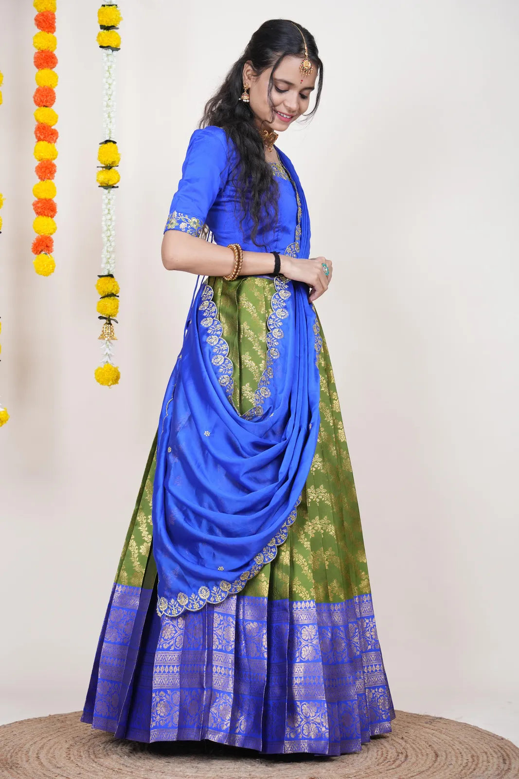 South Indian Festival Traditional Half Saree Rithvika
