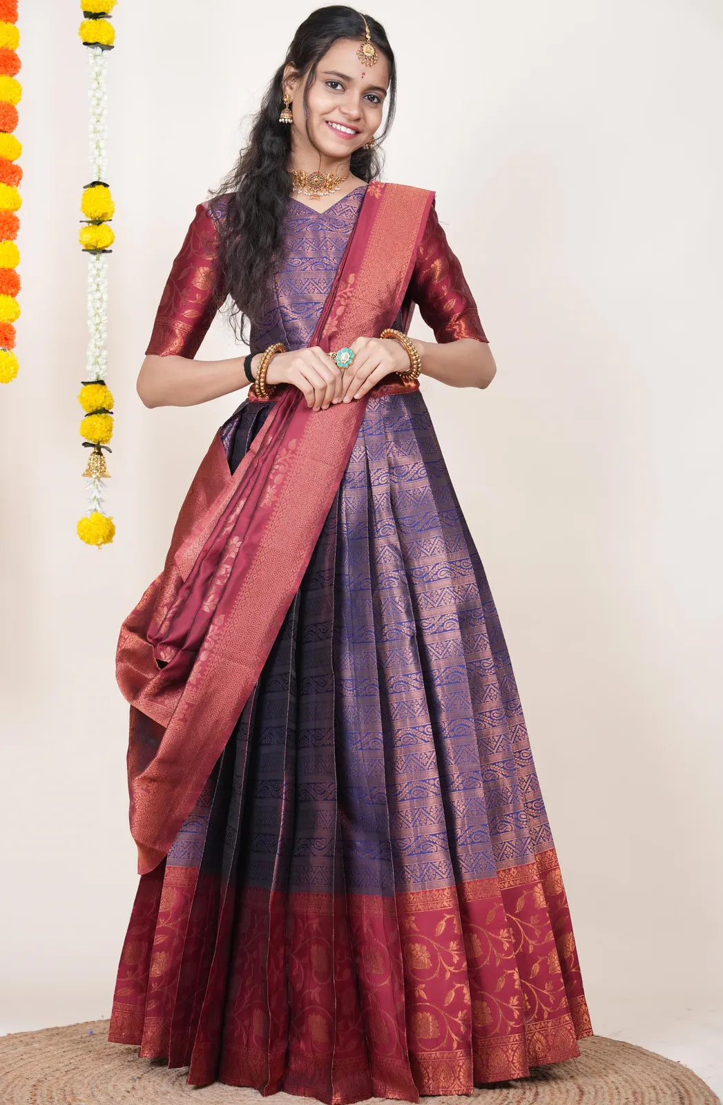 Mythili South Indian Festival Traditional Half Saree