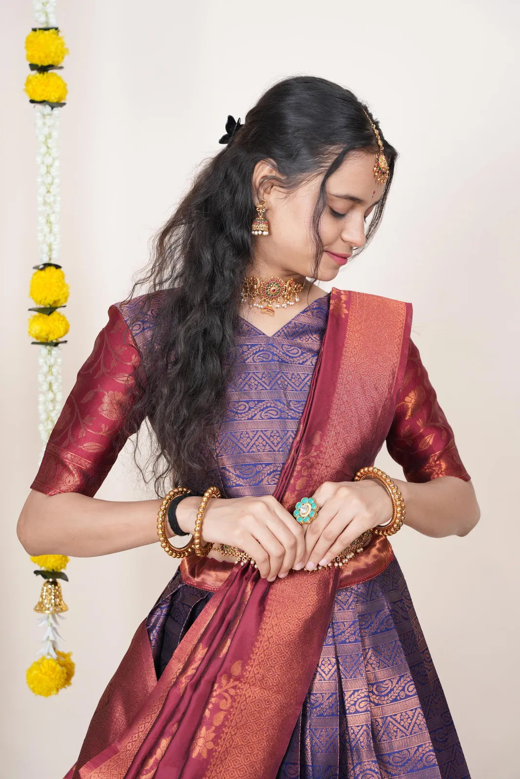 Mythili South Indian Festival Traditional Half Saree