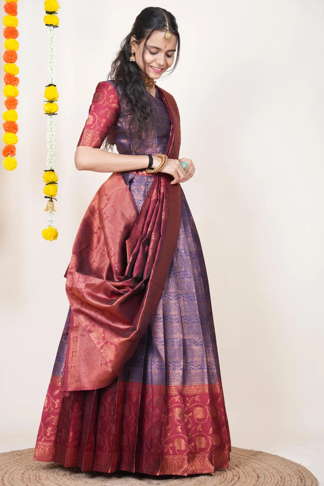 Mythili South Indian Festival Traditional Half Saree