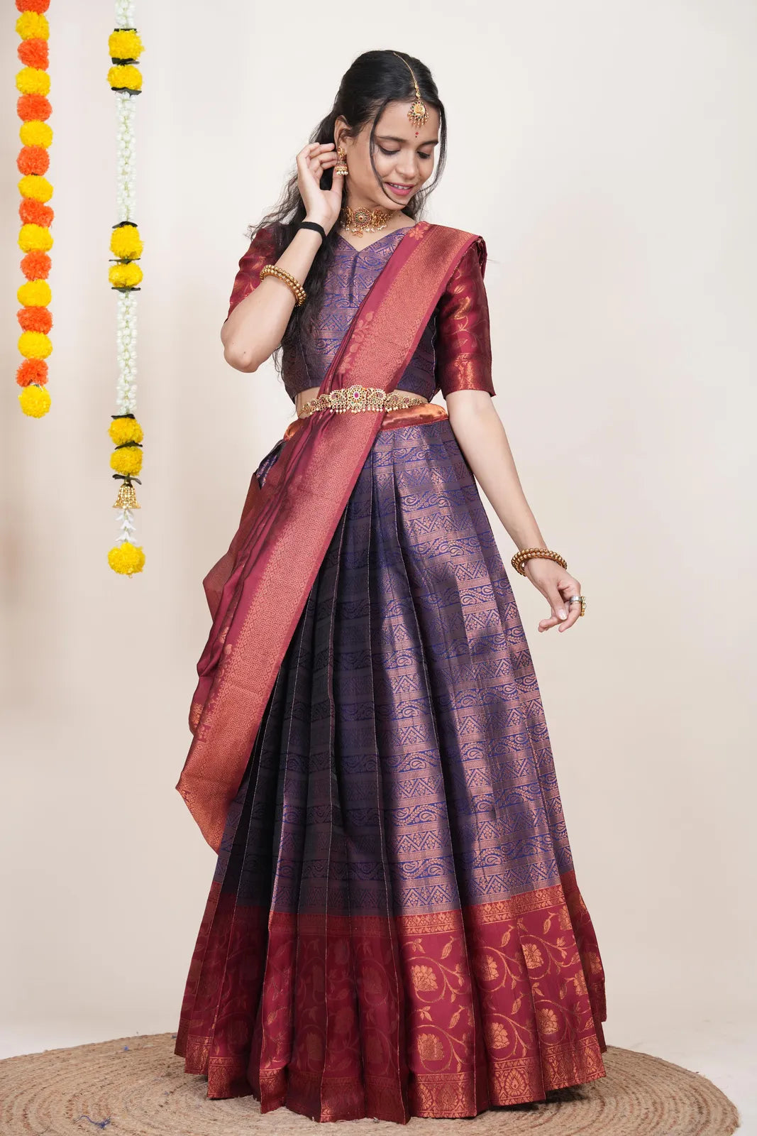 Mythili South Indian Festival Traditional Half Saree