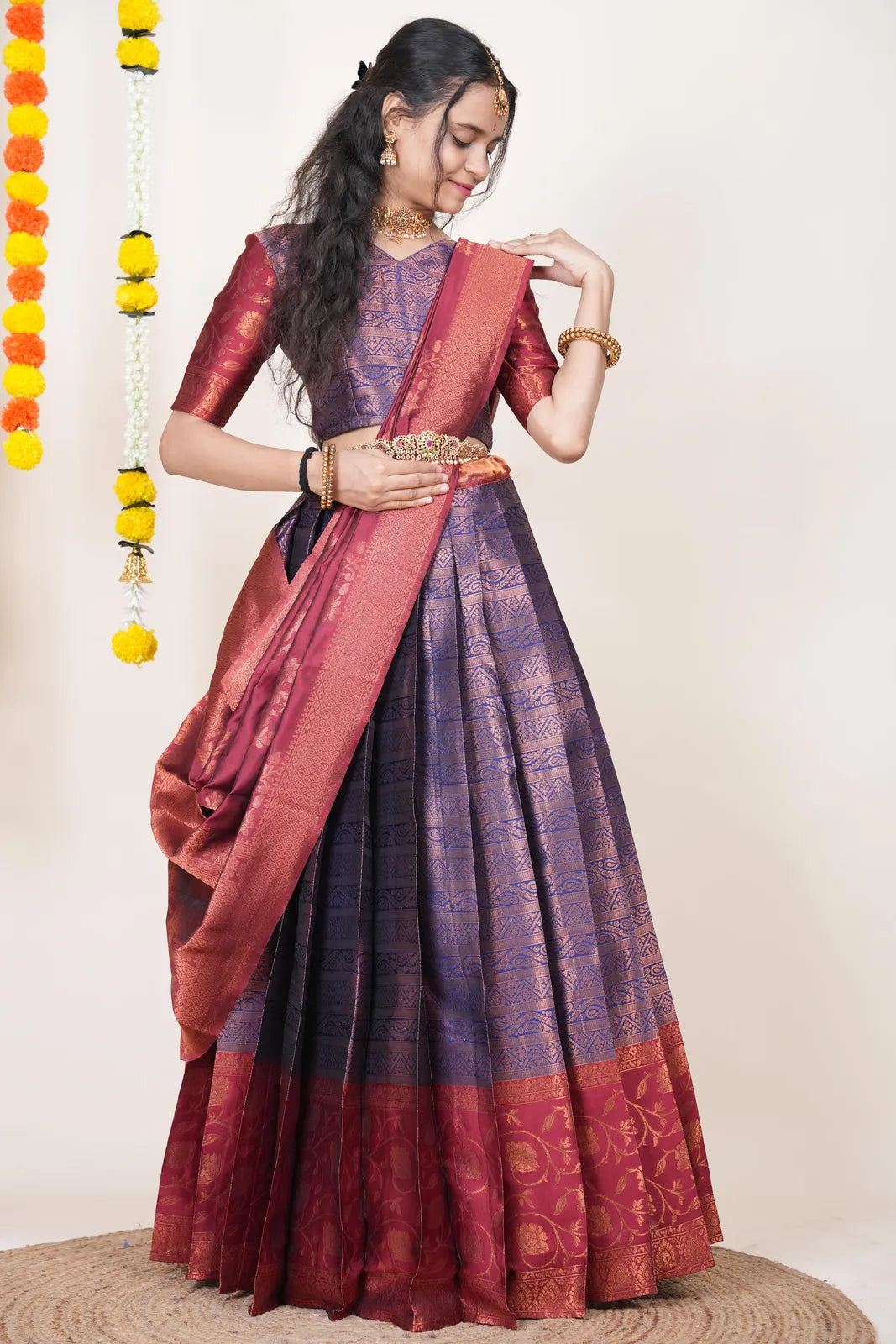 Mythili South Indian Festival Traditional Half Saree