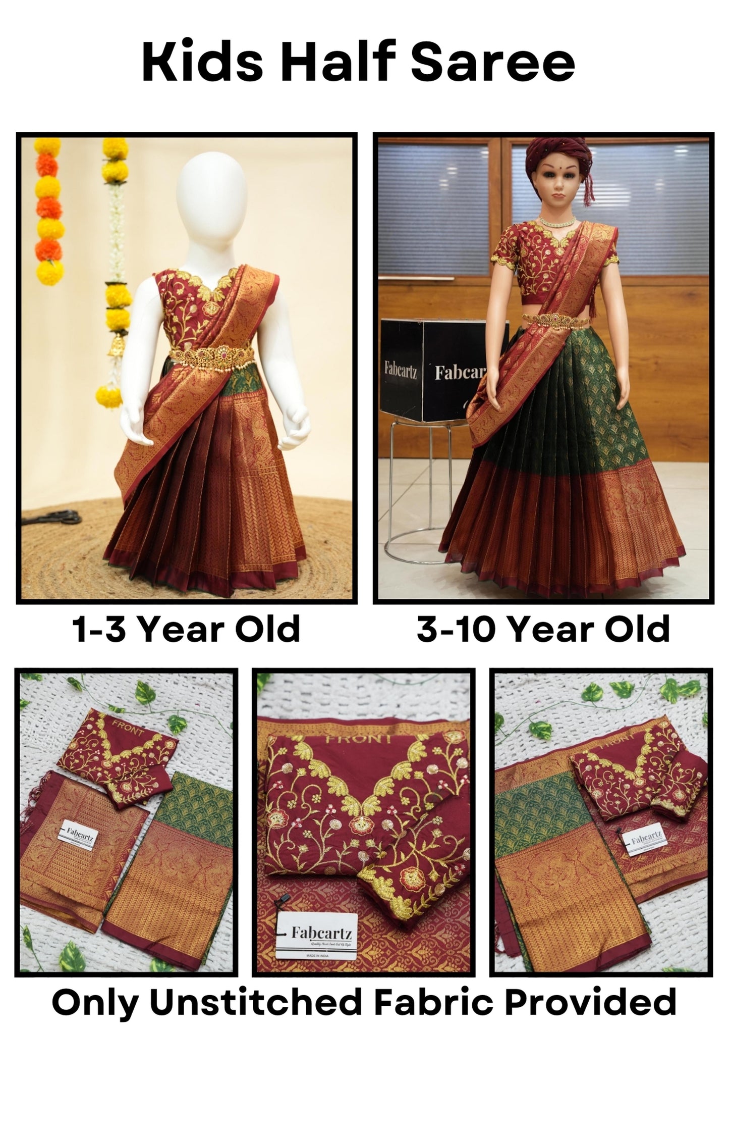 MnjyaaJacQ New Kids Traditional South Indian Half Saree