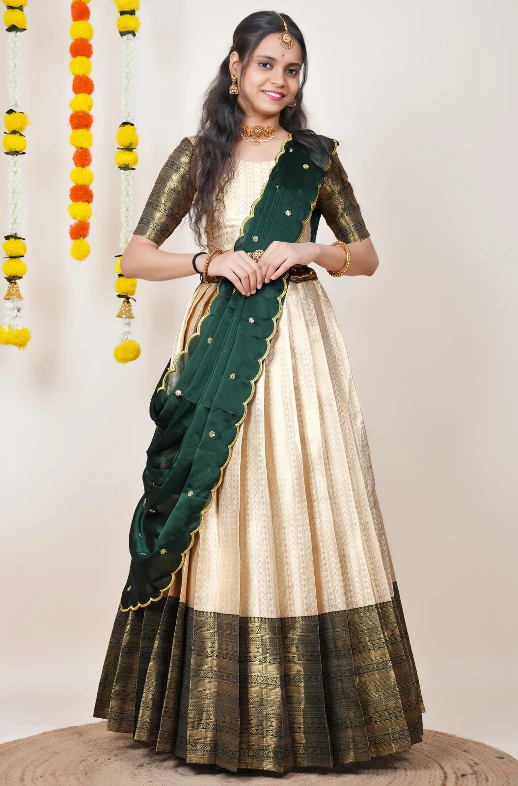 Rehani South Indian Festival Traditional Half Saree