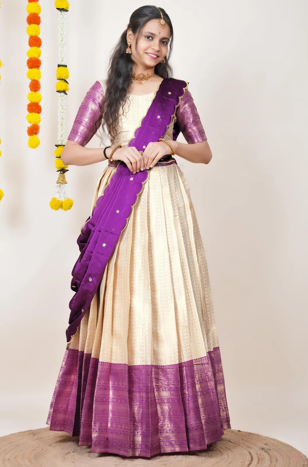 Rehani South Indian Festival Traditional Half Saree