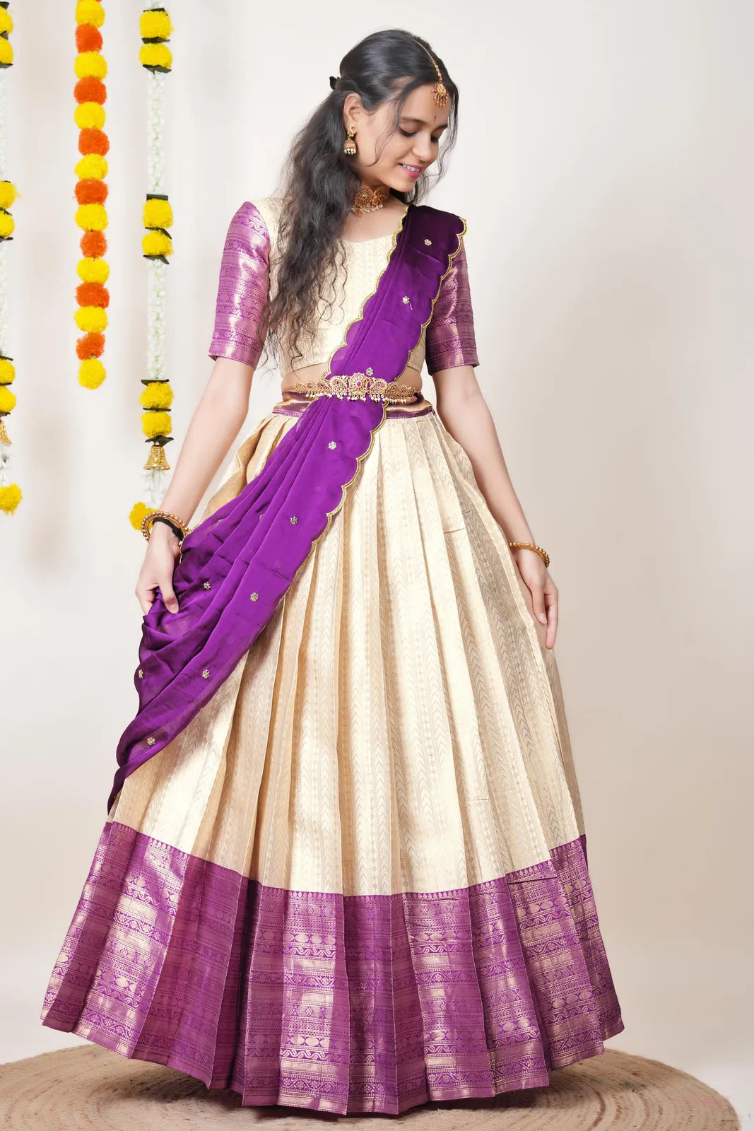 Rehani South Indian Festival Traditional Half Saree