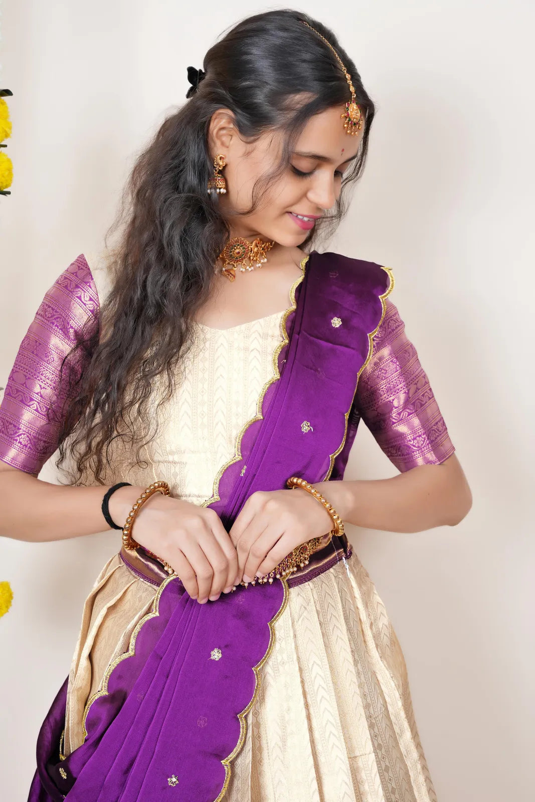 Rehani South Indian Festival Traditional Half Saree