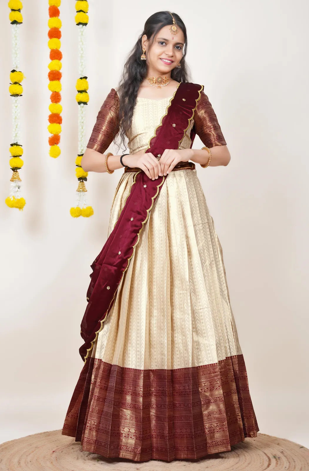 Rehani South Indian Festival Traditional Half Saree