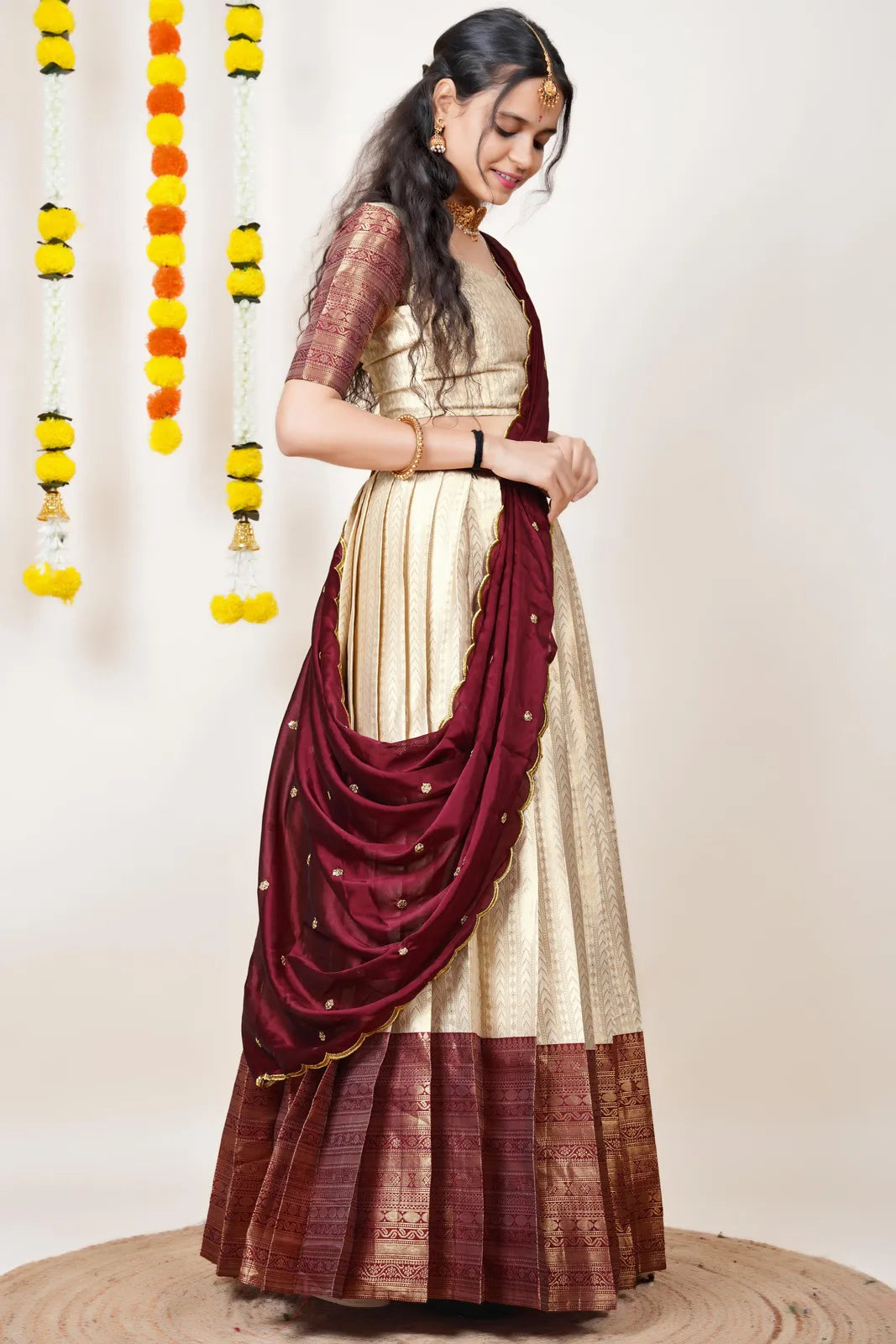 Rehani South Indian Festival Traditional Half Saree