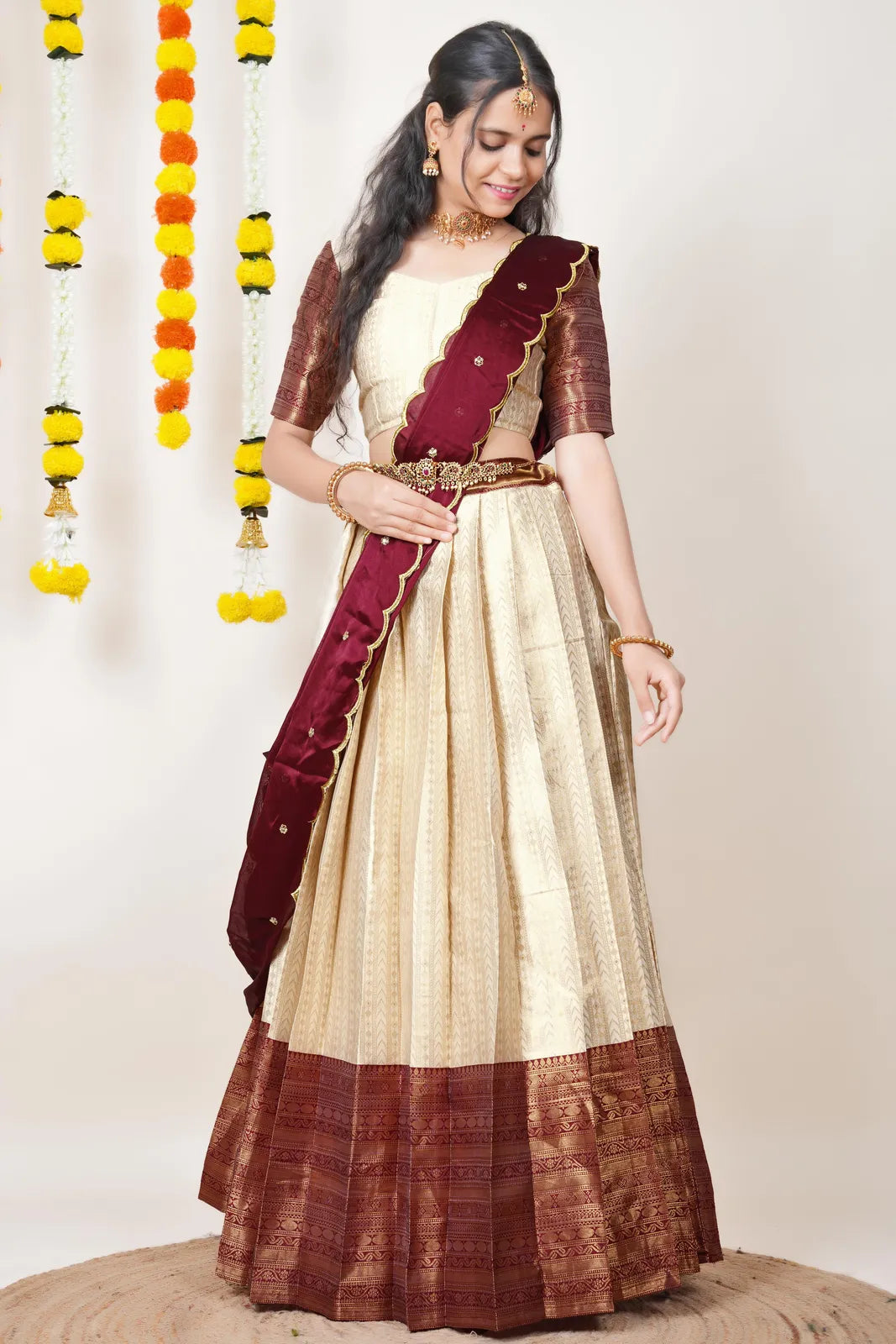 Rehani South Indian Festival Traditional Half Saree