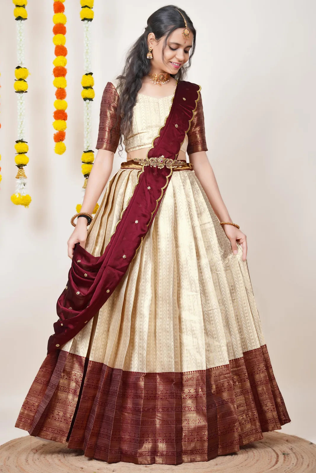 Rehani South Indian Festival Traditional Half Saree