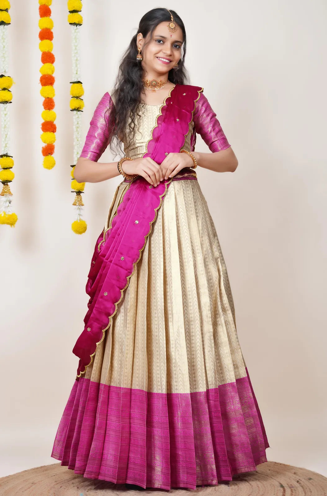 Rehani South Indian Festival Traditional Half Saree