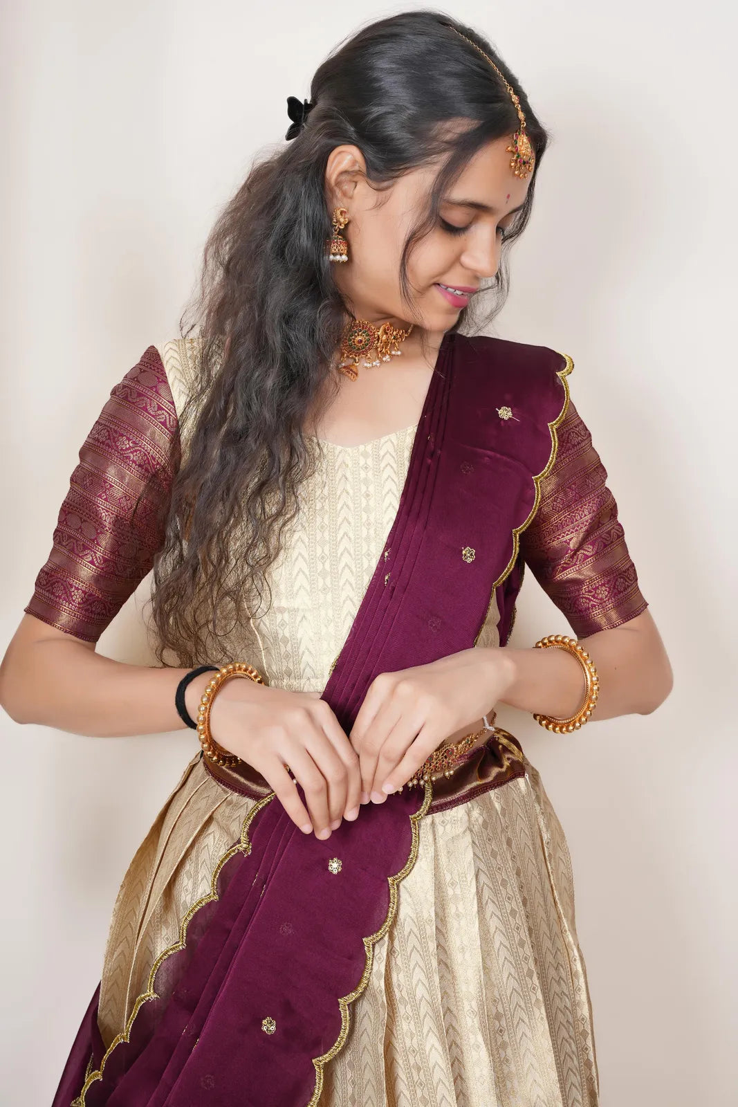 Rehani South Indian Festival Traditional Half Saree