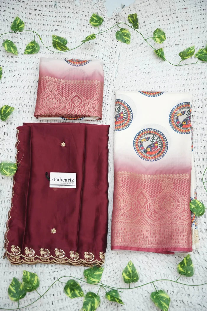 దక్షిణ భారత పండుగ సాంప్రదాయ హాఫ్ చీర (దిల్వాలే)