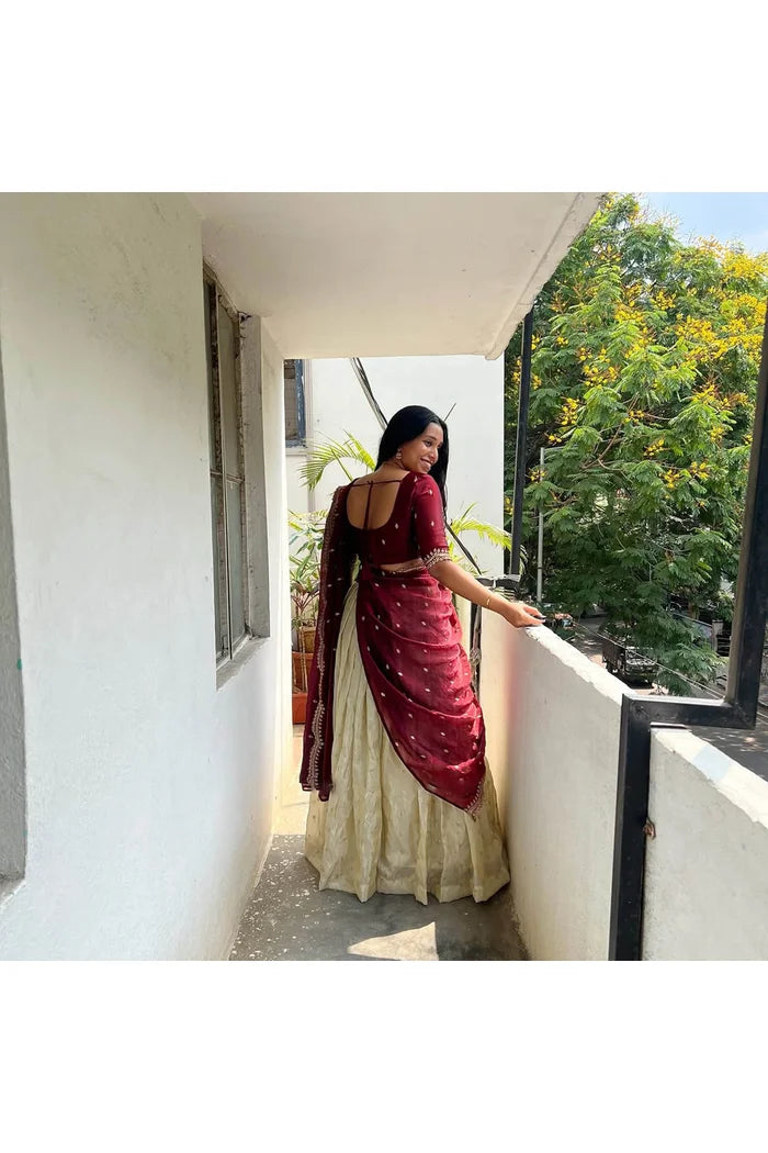 Premalu South Indian Festival Traditional Half Saree