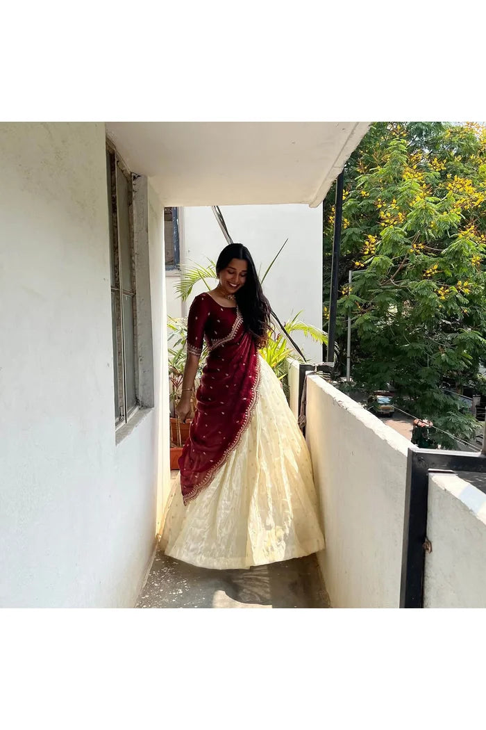 Premalu South Indian Festival Traditional Half Saree