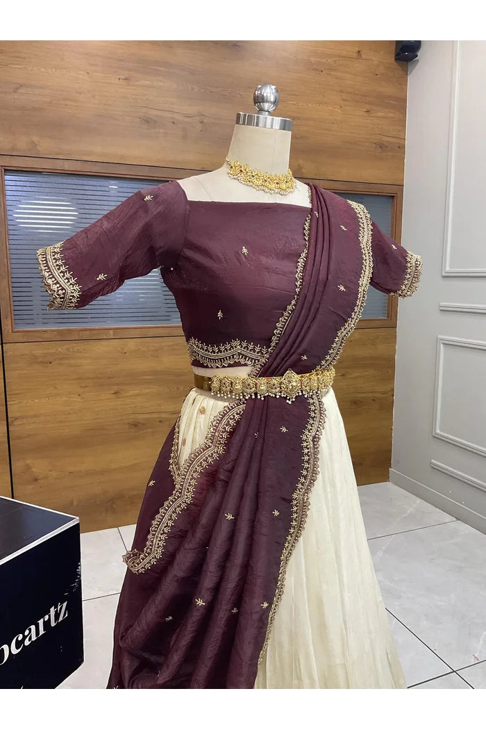 Premalu South Indian Festival Traditional Half Saree