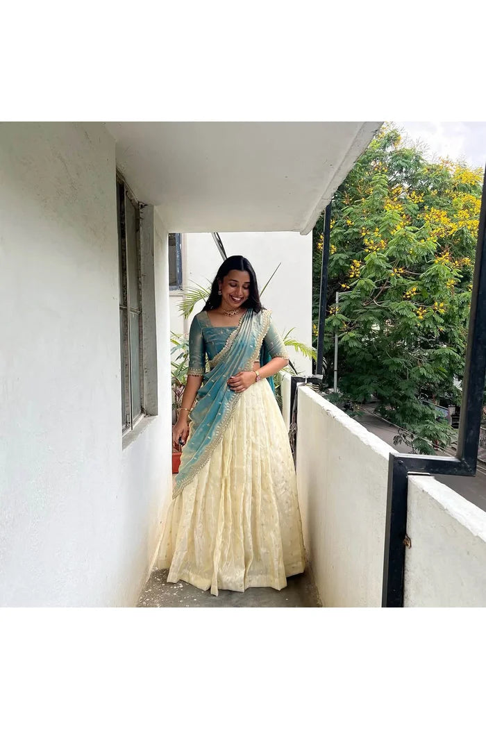 Premalu South Indian Festival Traditional Half Saree