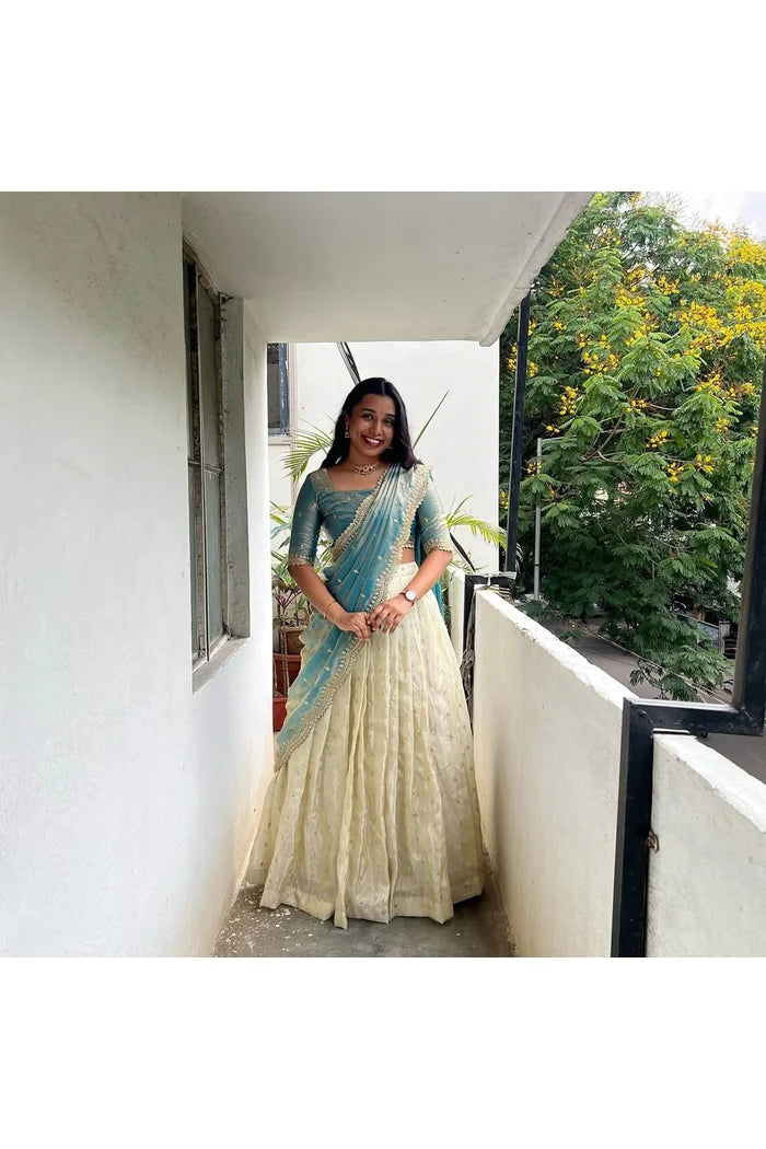 Premalu South Indian Festival Traditional Half Saree