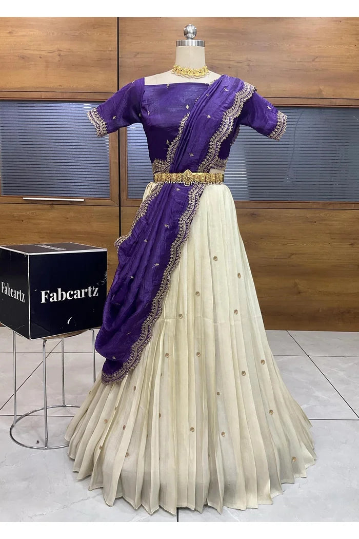 Premalu South Indian Festival Traditional Half Saree