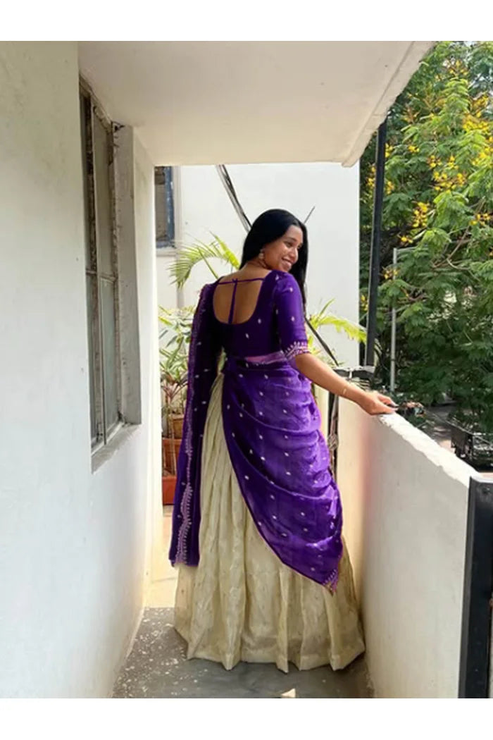 Premalu South Indian Festival Traditional Half Saree
