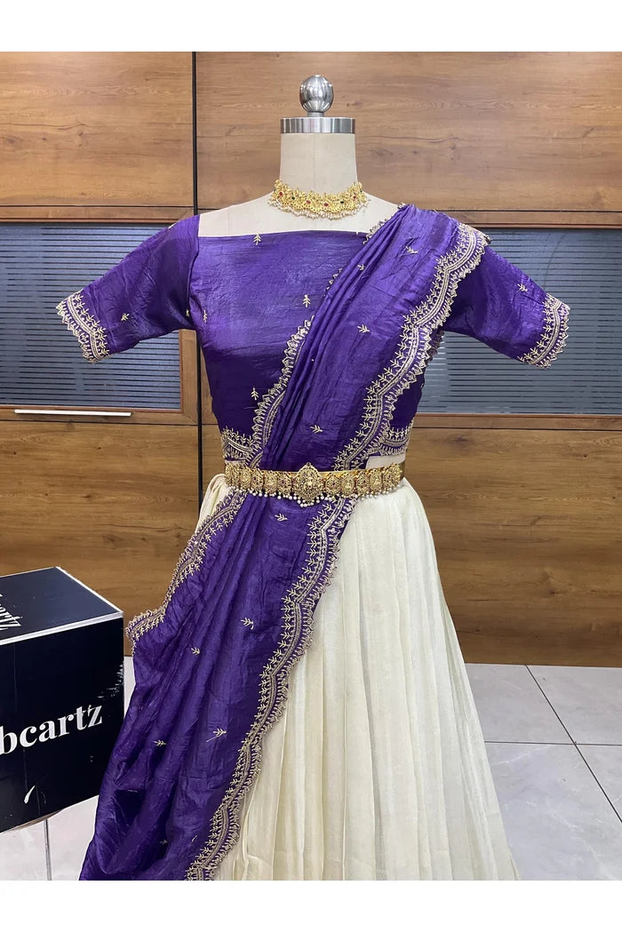 Premalu South Indian Festival Traditional Half Saree