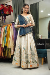 Mayuri Women's Embroidered Shimmer Lehenga Choli with Sequins Work