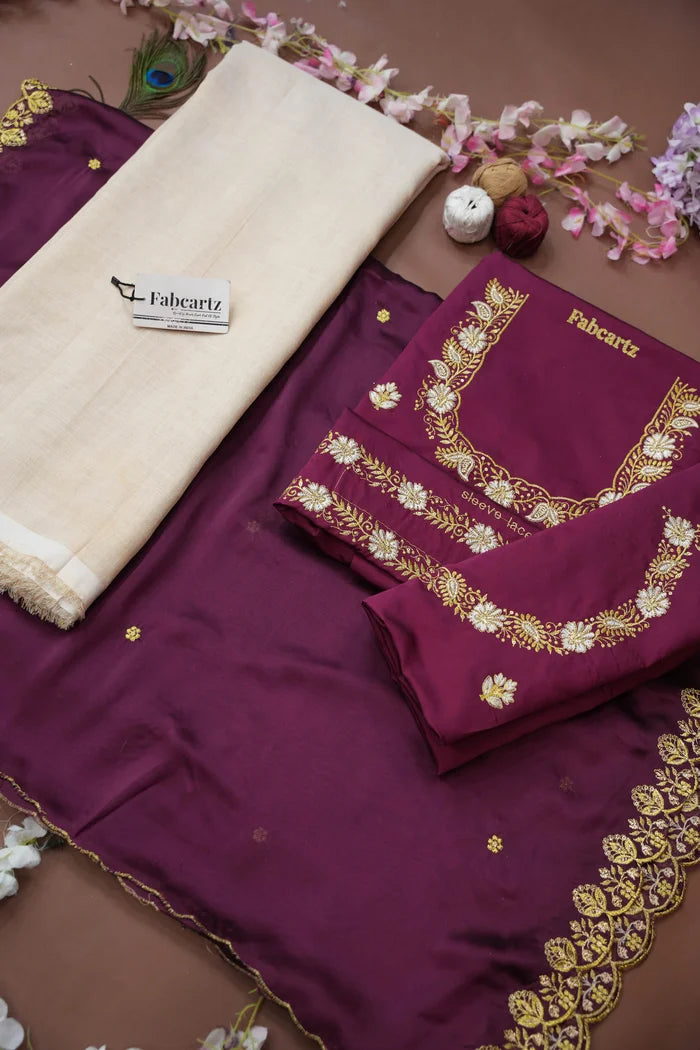 Amalkaya KV South Indian Festival Traditional Half Saree with Embroidered Blouse & Dupatta