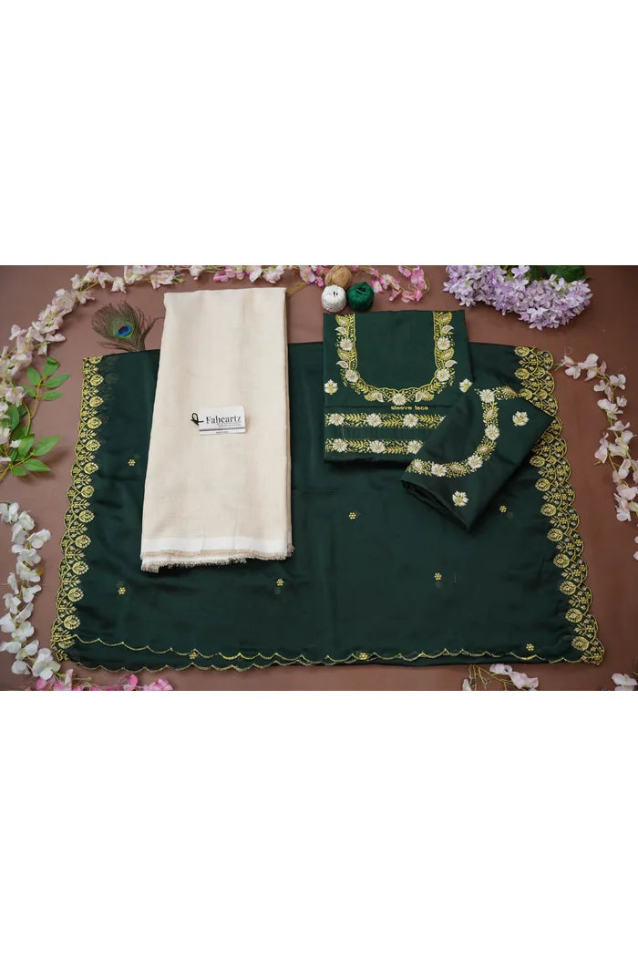 Amalkaya KV South Indian Festival Traditional Half Saree with Embroidered Blouse & Dupatta