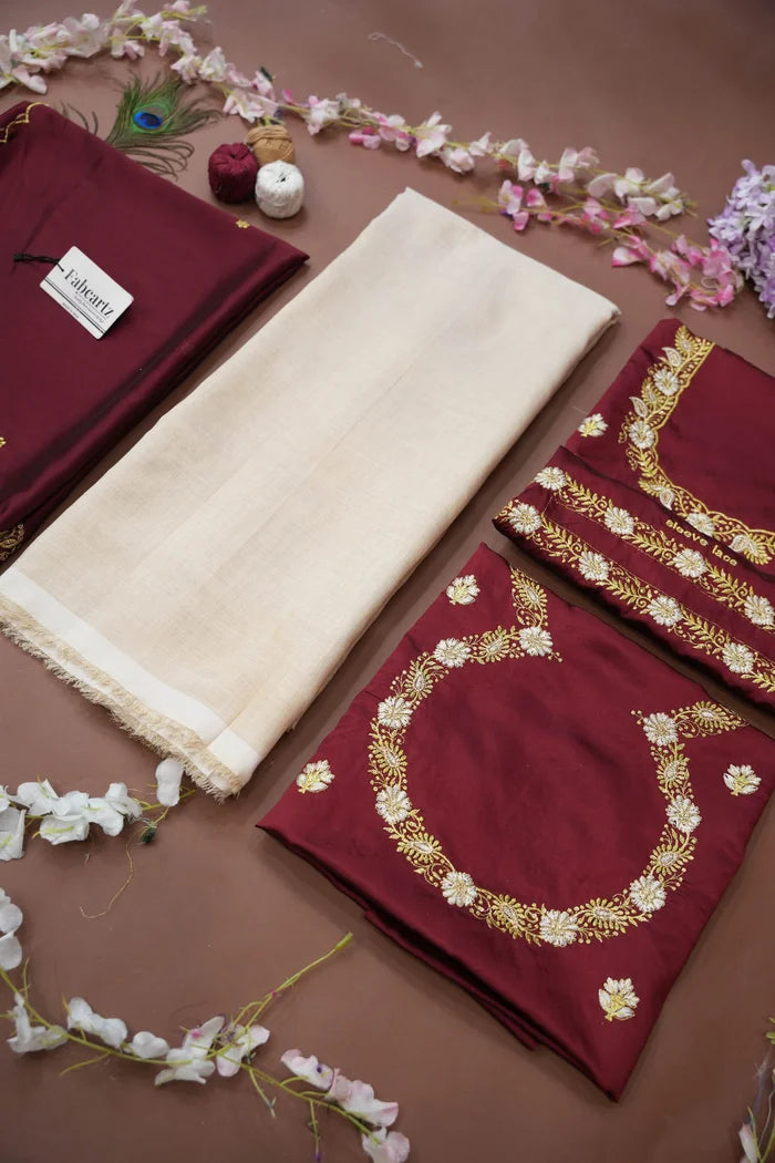 Amalkaya KV South Indian Festival Traditional Half Saree with Embroidered Blouse & Dupatta