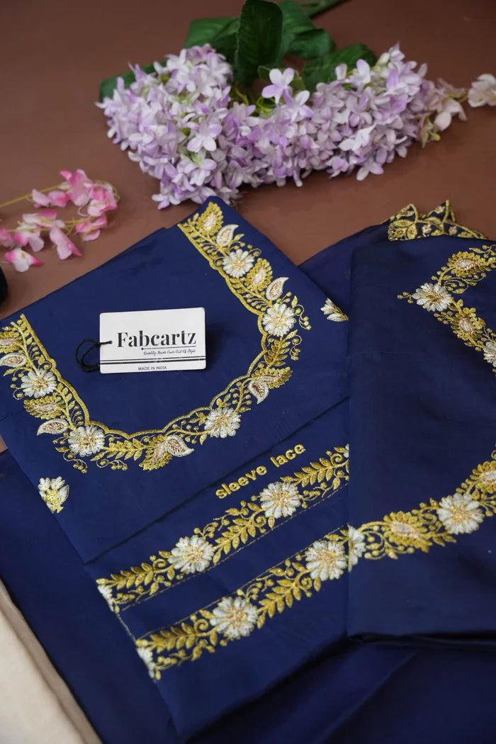 Amalkaya KV South Indian Festival Traditional Half Saree with Embroidered Blouse & Dupatta