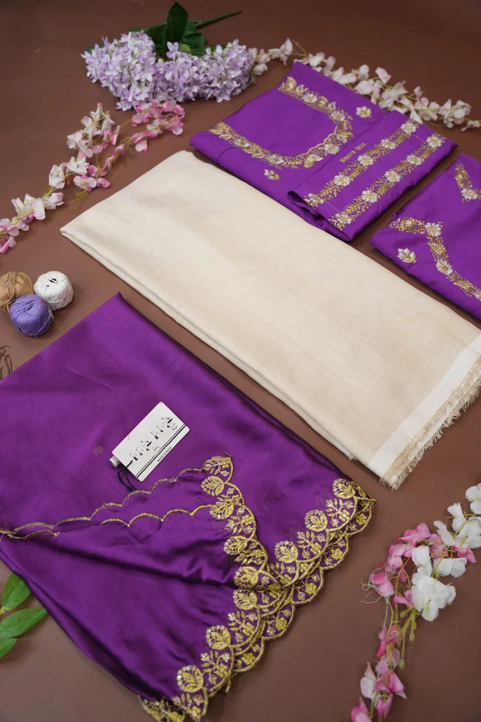 Amalkaya KV South Indian Festival Traditional Half Saree with Embroidered Blouse & Dupatta