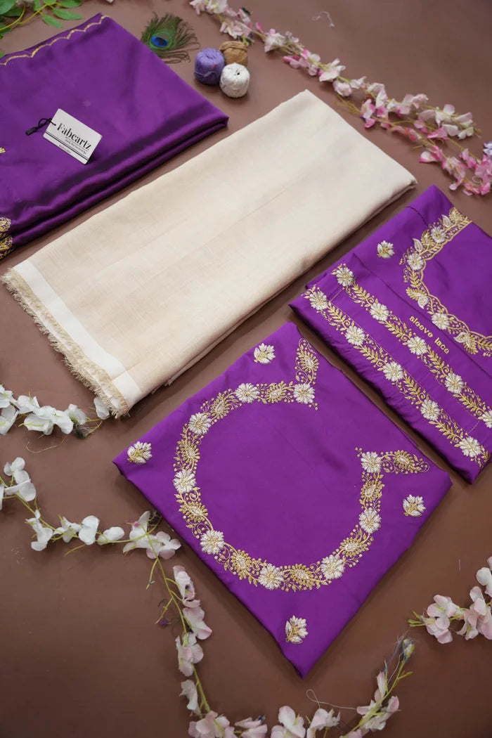 Amalkaya KV South Indian Festival Traditional Half Saree with Embroidered Blouse & Dupatta