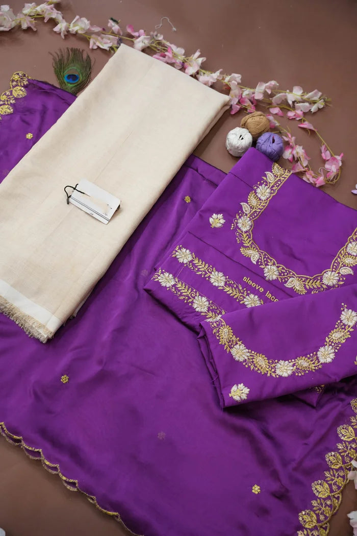 Amalkaya KV South Indian Festival Traditional Half Saree with Embroidered Blouse & Dupatta