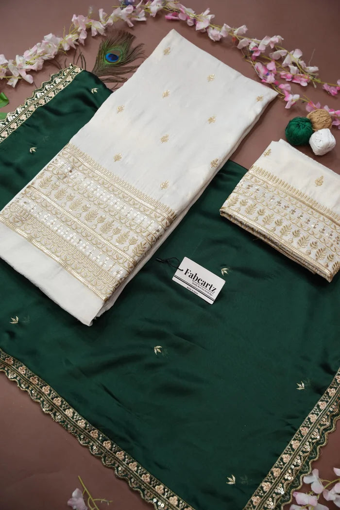 Aarohi Women's Woven Design Half Saree with Blouse and Dupatta