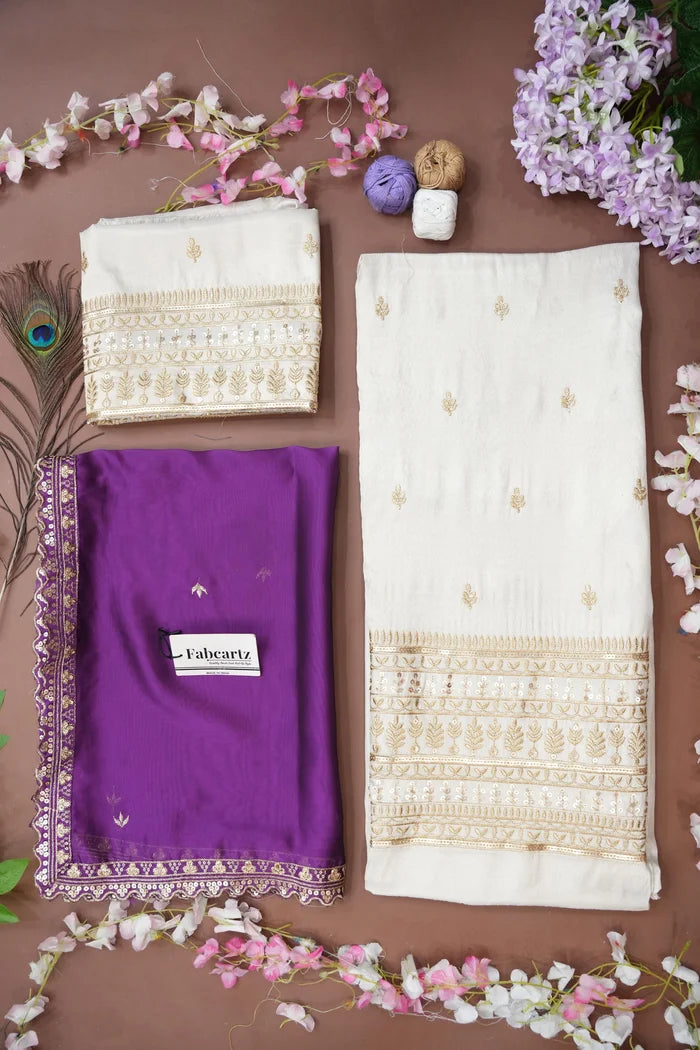 Aarohi Women's Woven Design Half Saree with Blouse and Dupatta