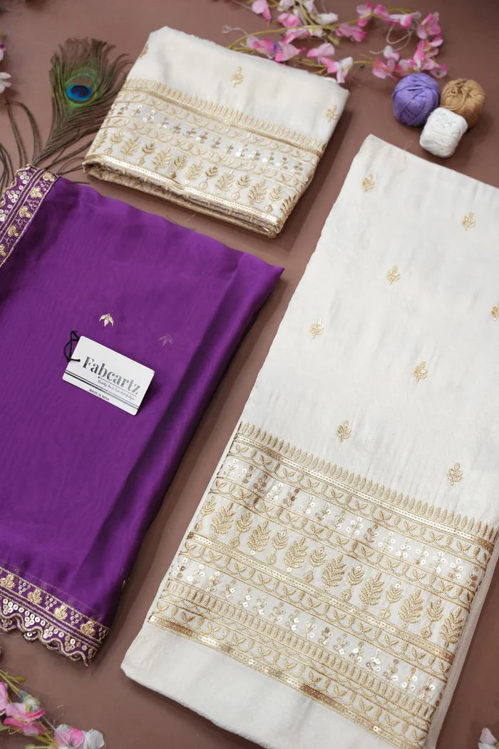 Aarohi Women's Woven Design Half Saree with Blouse and Dupatta
