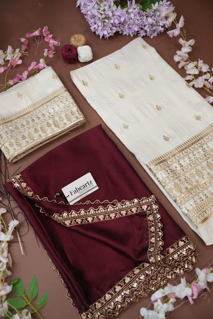 Aarohi Women's Woven Design Half Saree with Blouse and Dupatta