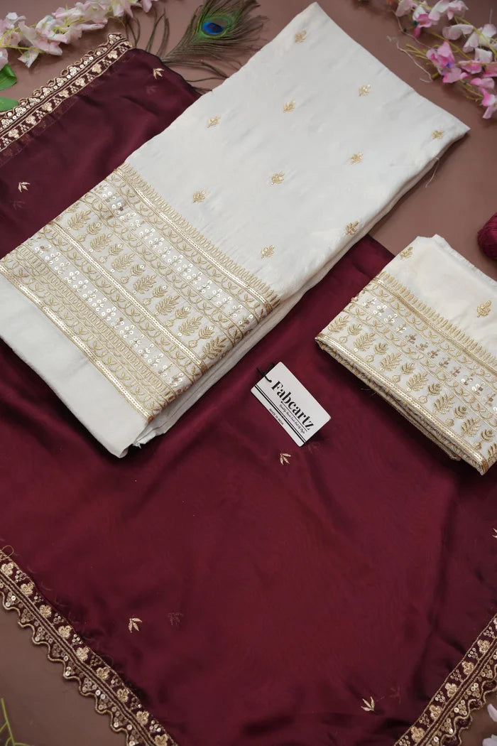 Aarohi Women's Woven Design Half Saree with Blouse and Dupatta