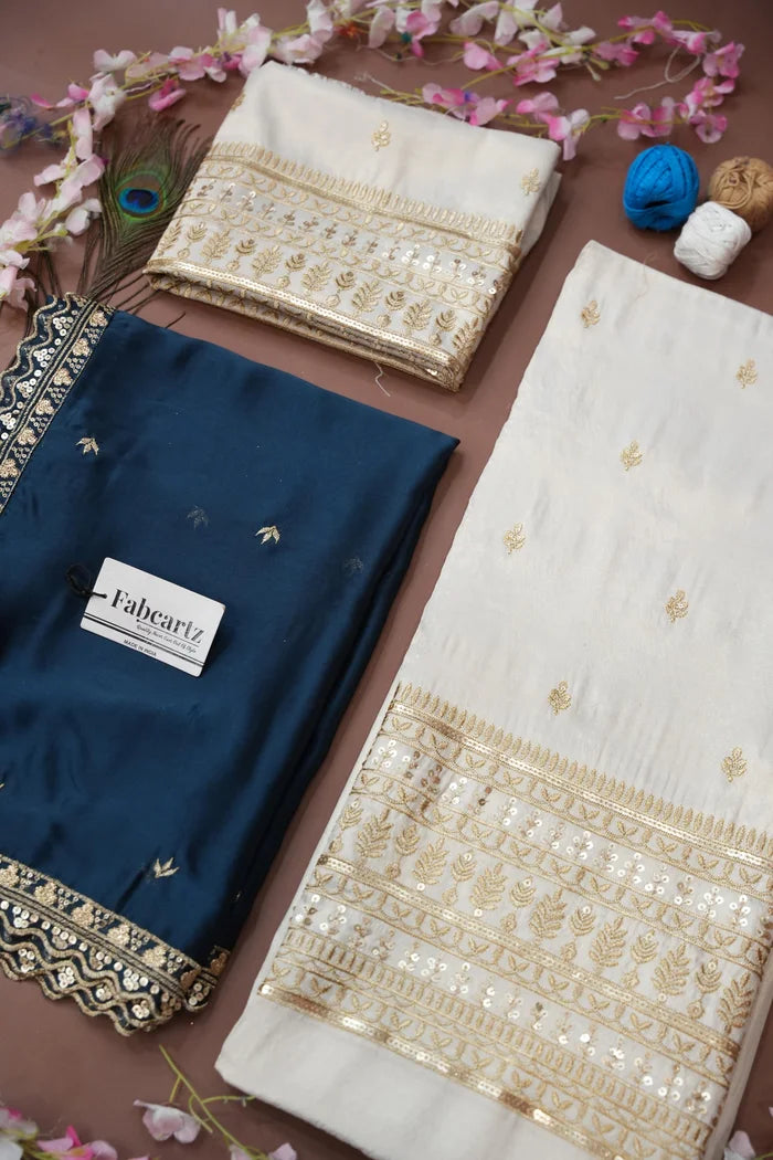 Aarohi Women's Woven Design Half Saree with Blouse and Dupatta