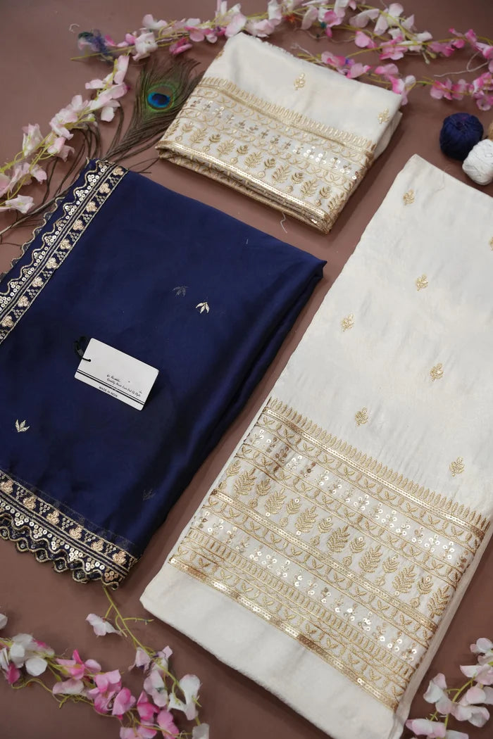 Aarohi Women's Woven Design Half Saree with Blouse and Dupatta