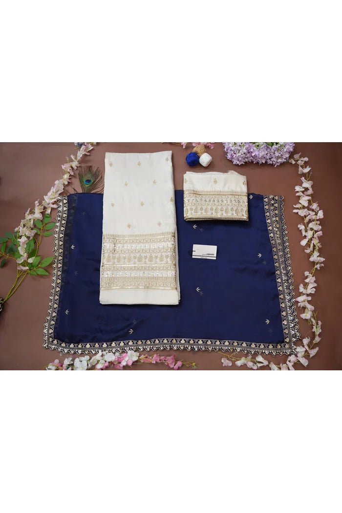 Aarohi Women's Woven Design Half Saree with Blouse and Dupatta